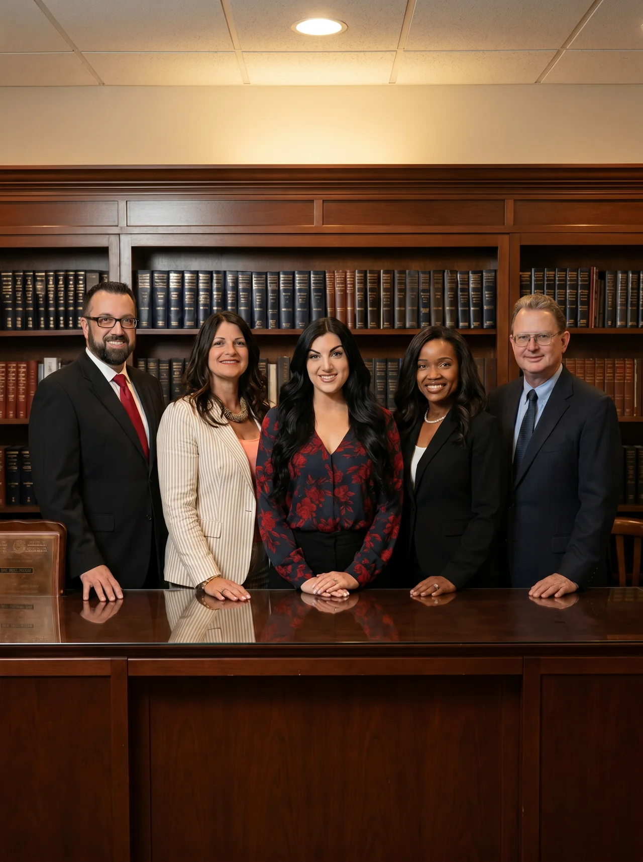 Attorneys meeting with a client